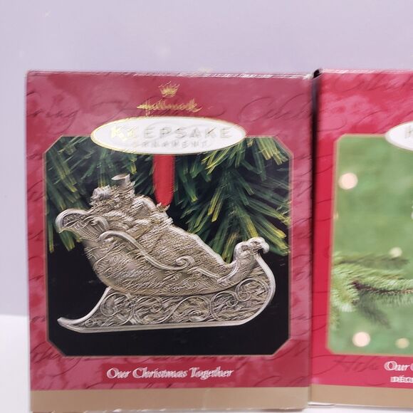 Hallmark Keepsake Christmas Tree Ornaments Lot Of 4 All Metal - Picture 2 of 9